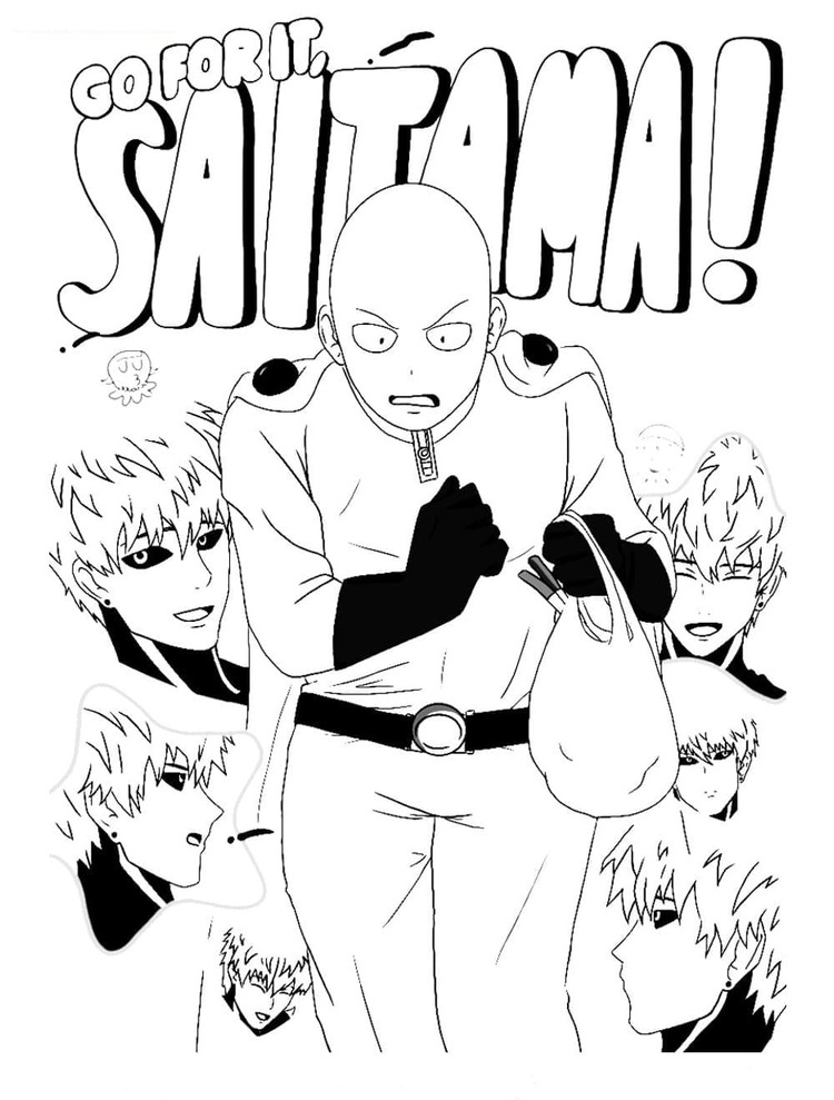 애니메이션 원펀맨 coloring page