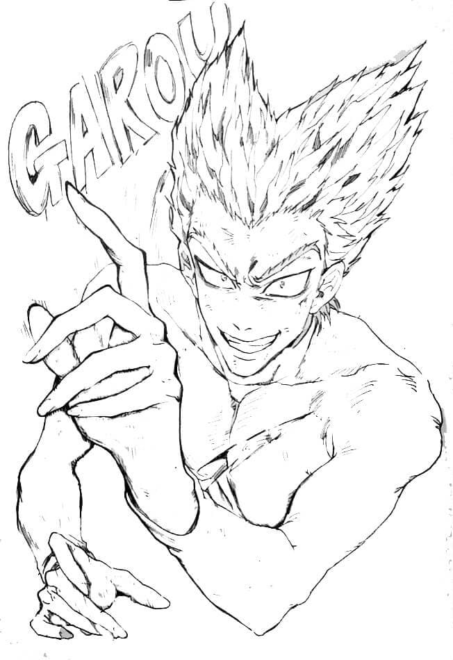 애니메이션 원펀맨의 가루 coloring page