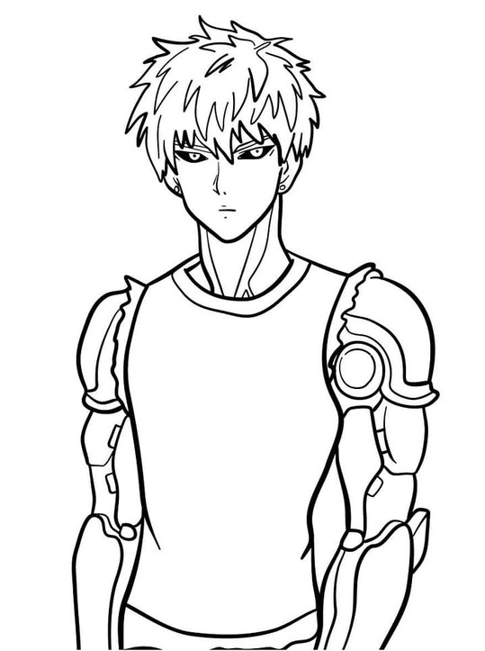 애니메이션 원펀맨의 제노스 coloring page