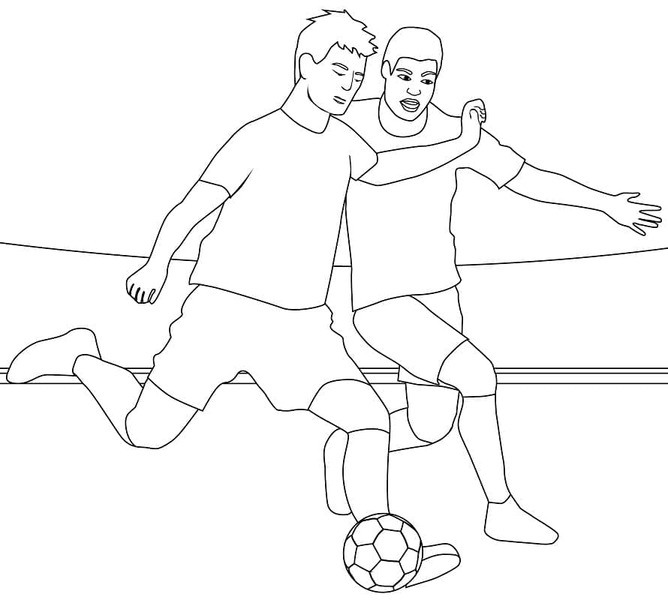 두 명의 축구 선수