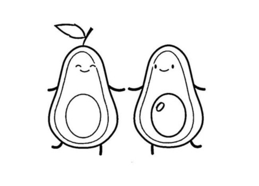 귀여운 작은 아보카도
