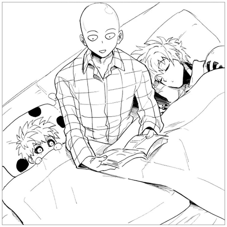 사이타마 앳 홈 coloring page