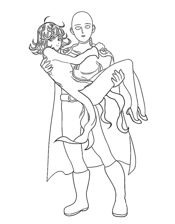 사이타마 그리고 타츠마키 coloring page