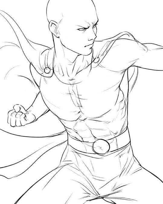 사이타마 자유 그림 coloring page