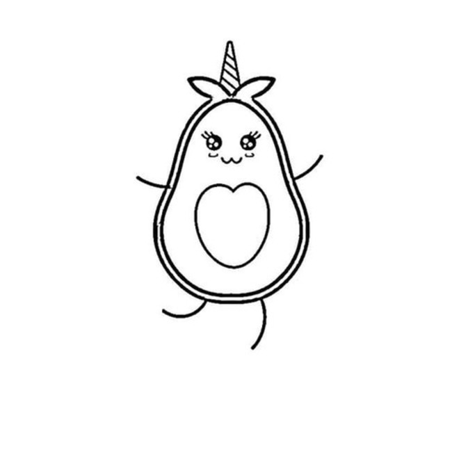 사랑스러운 아보카도를 그려보세요