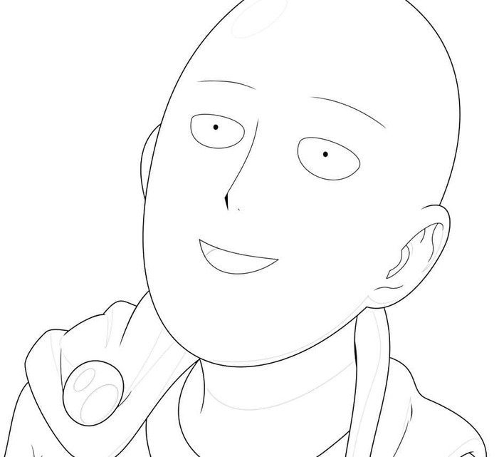 웃긴 사이타마 얼굴 coloring page