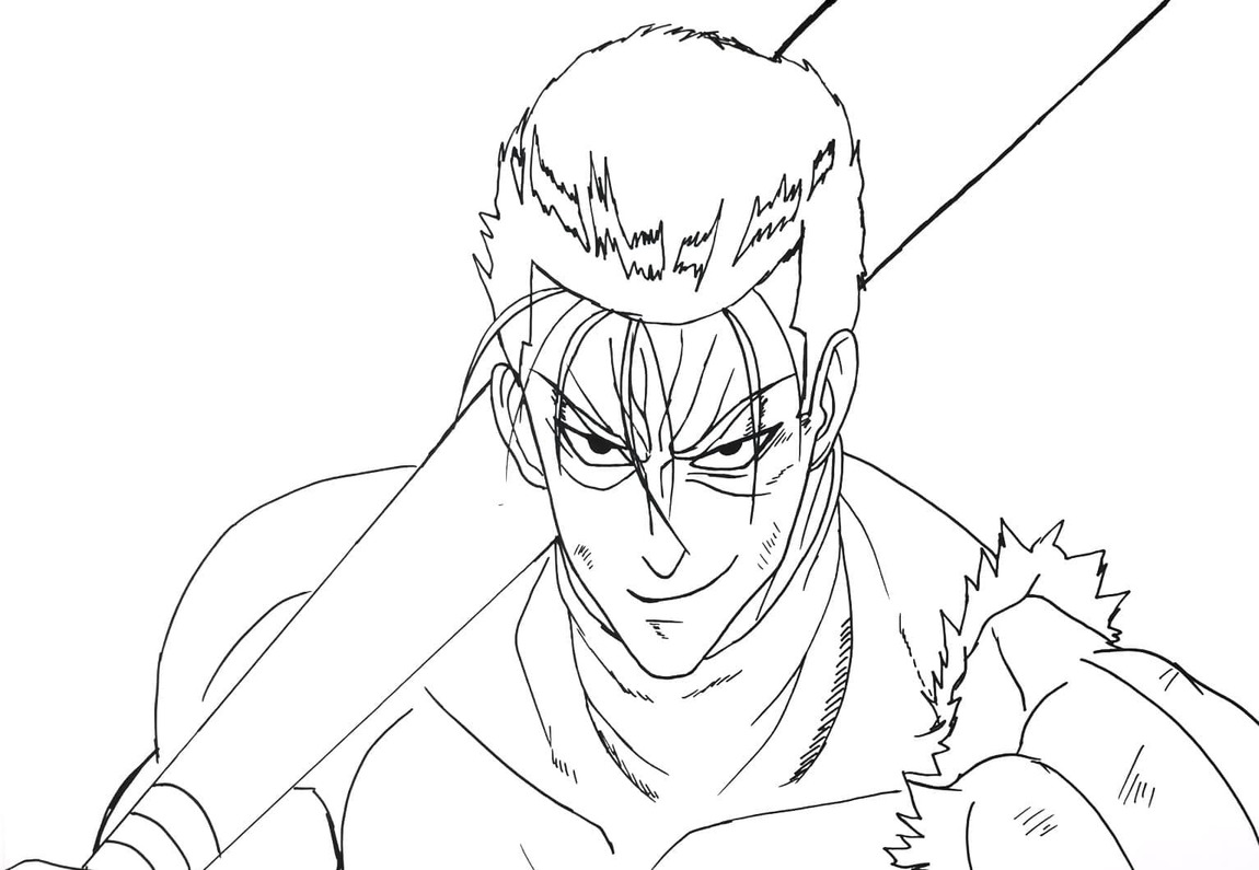 원펀맨의 메탈 배트 coloring page