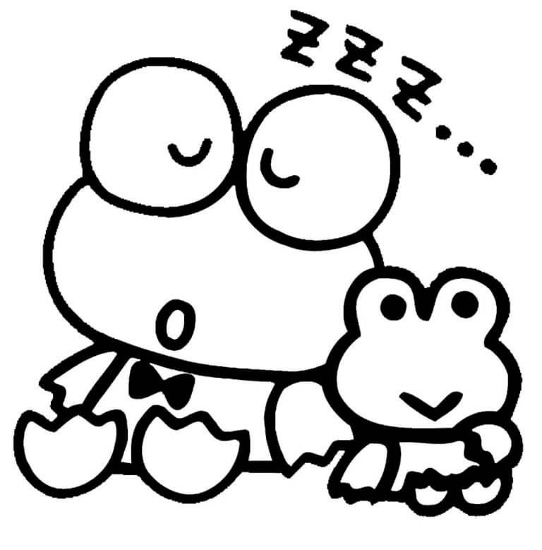케로케로 케로피가 잠들어 있어요