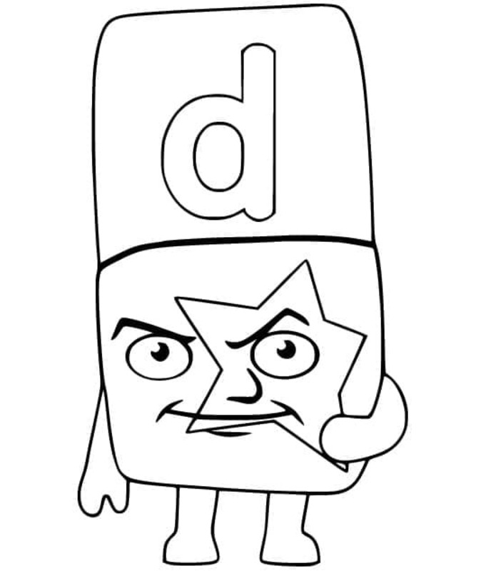 알파블록스 편지 D