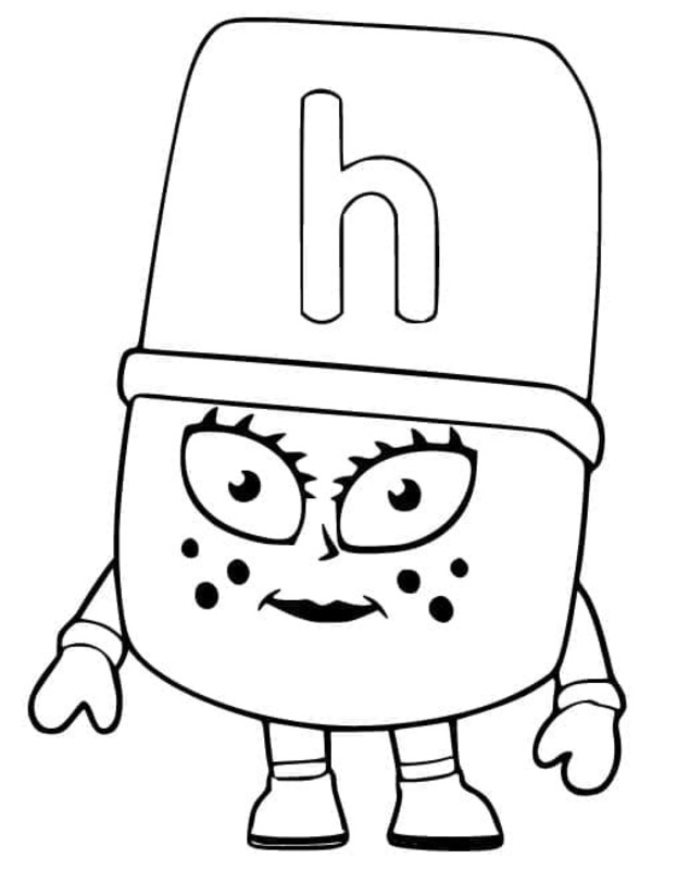 알파블록스 편지 H