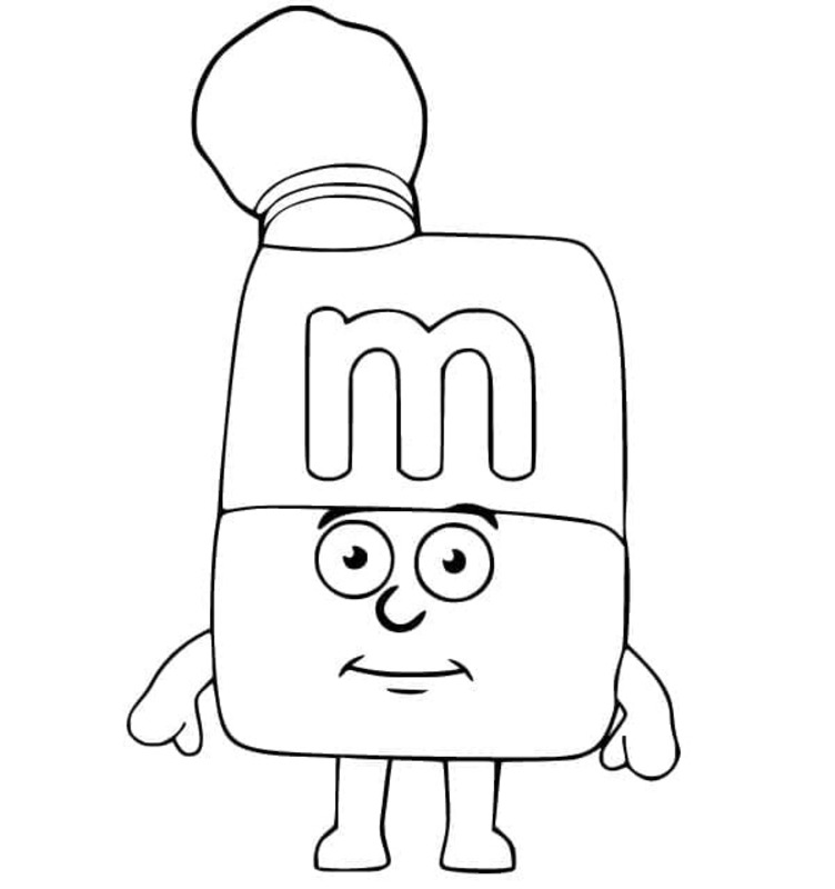 알파블록스 편지 M