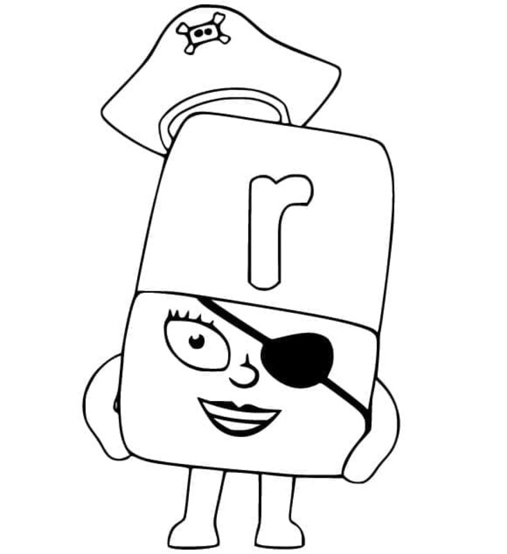 알파블록스 편지 R