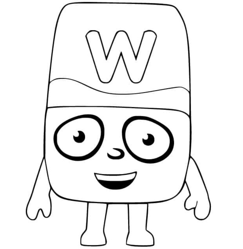 알파블록스 편지 W