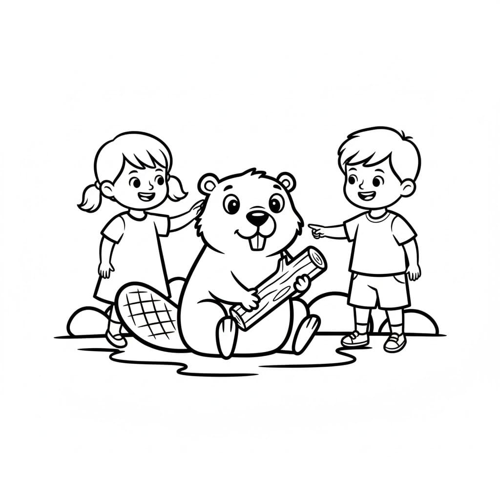 비버 이미지 단순한