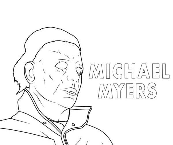 단순한 마이클 마이어스 색칠 단순한 마이클 마이어스