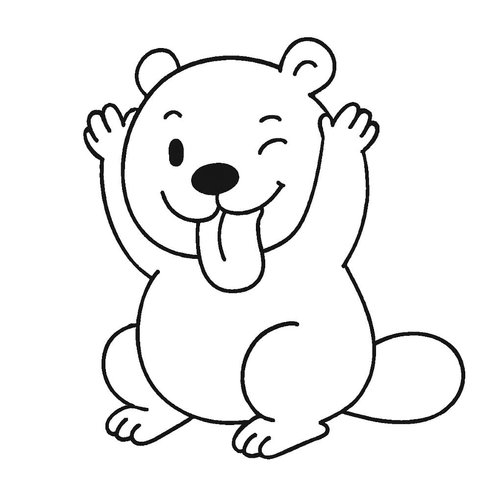 그리다 비버 단순한