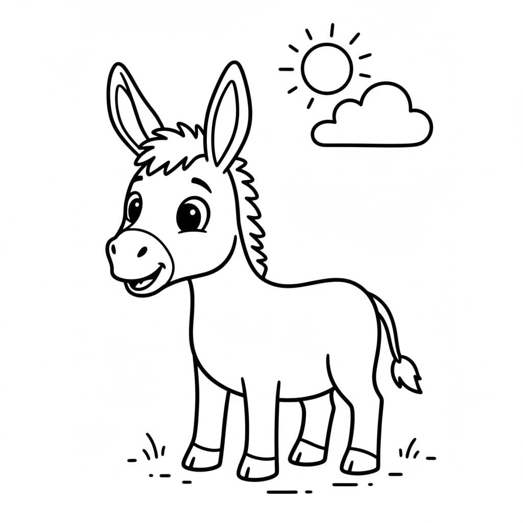 그리다 당나귀 단순한