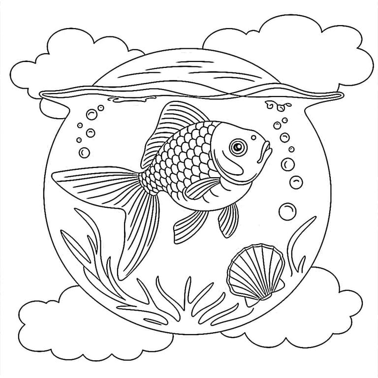 그리다 금붕어 무료로 인쇄 가능