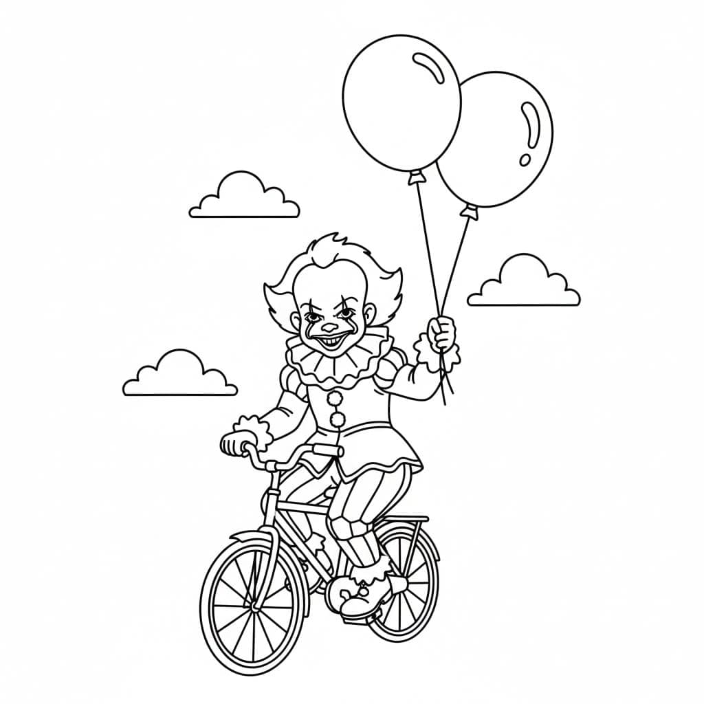 그리다 페니와이즈 단순한 색칠 그리다 페니와이즈 단순한