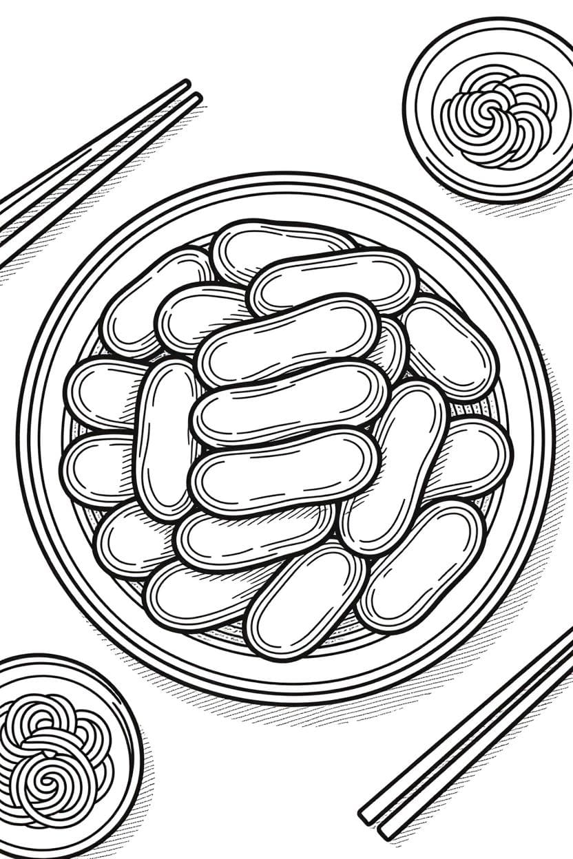 떡볶이 색칠하기놀이