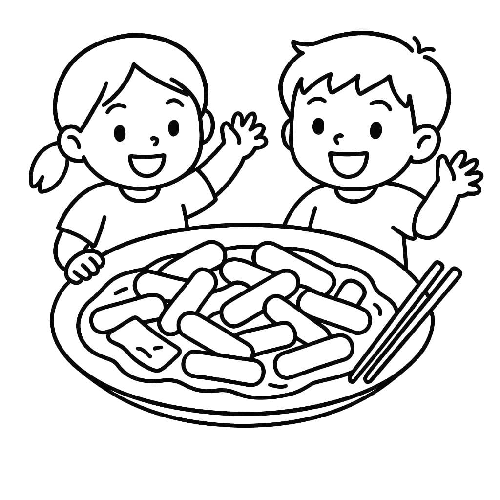그리다 떡볶이 인쇄 가능