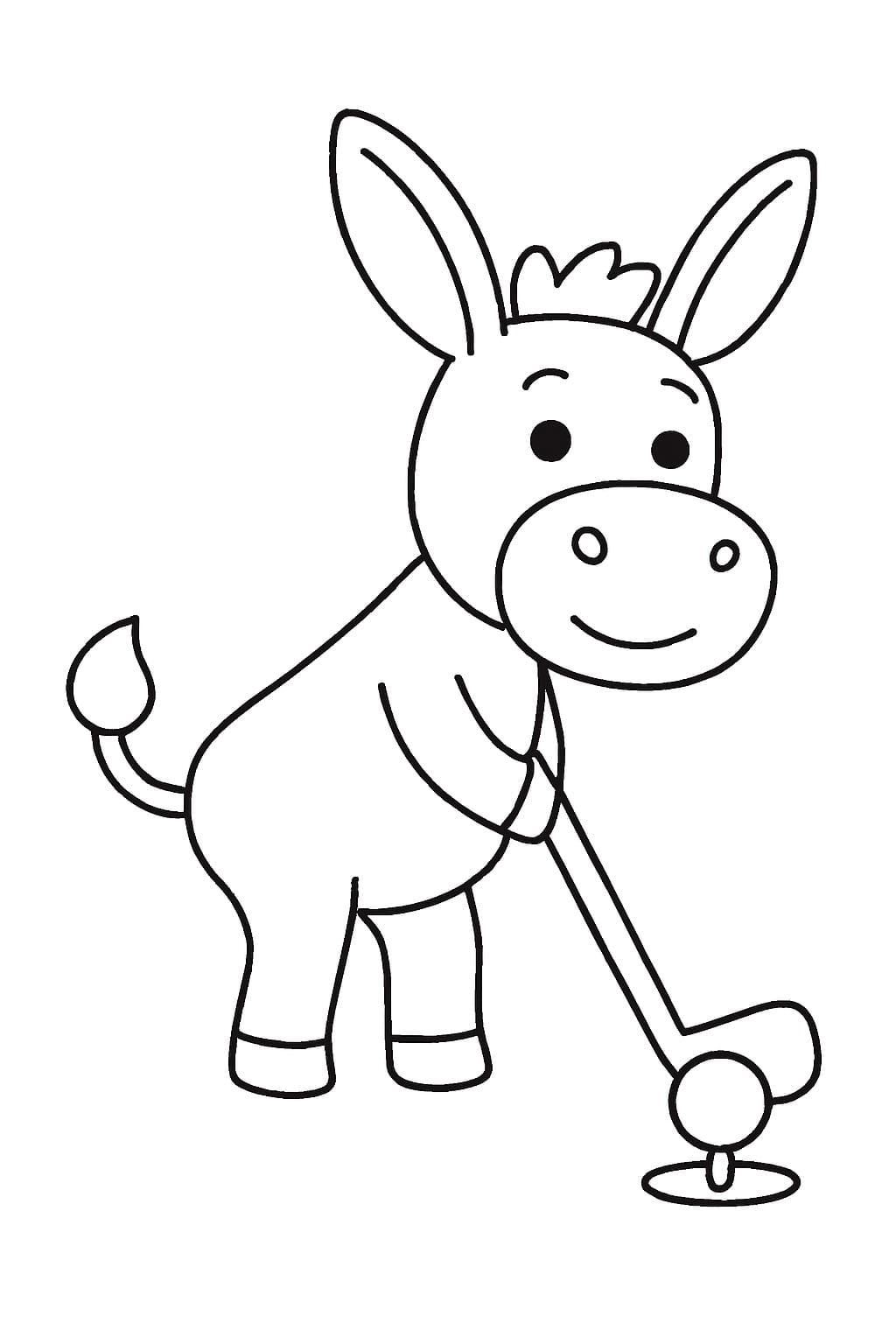 이미지 당나귀 골프를 치다