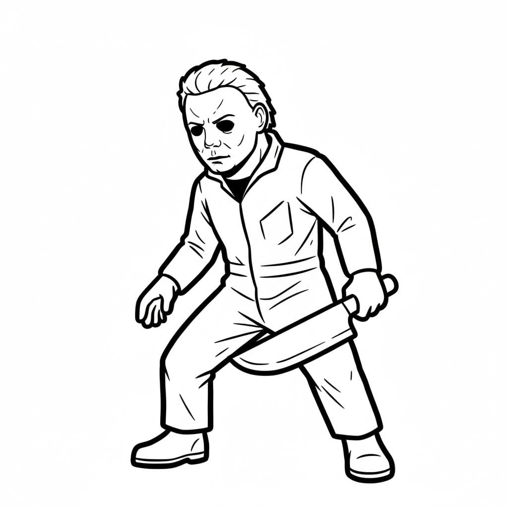 인쇄 가능 마이클 마이어스 색칠 인쇄 가능 마이클 마이어스