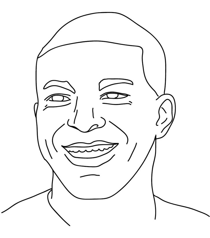 킬리안 음바페 5 색칠 킬리안 음바페 5