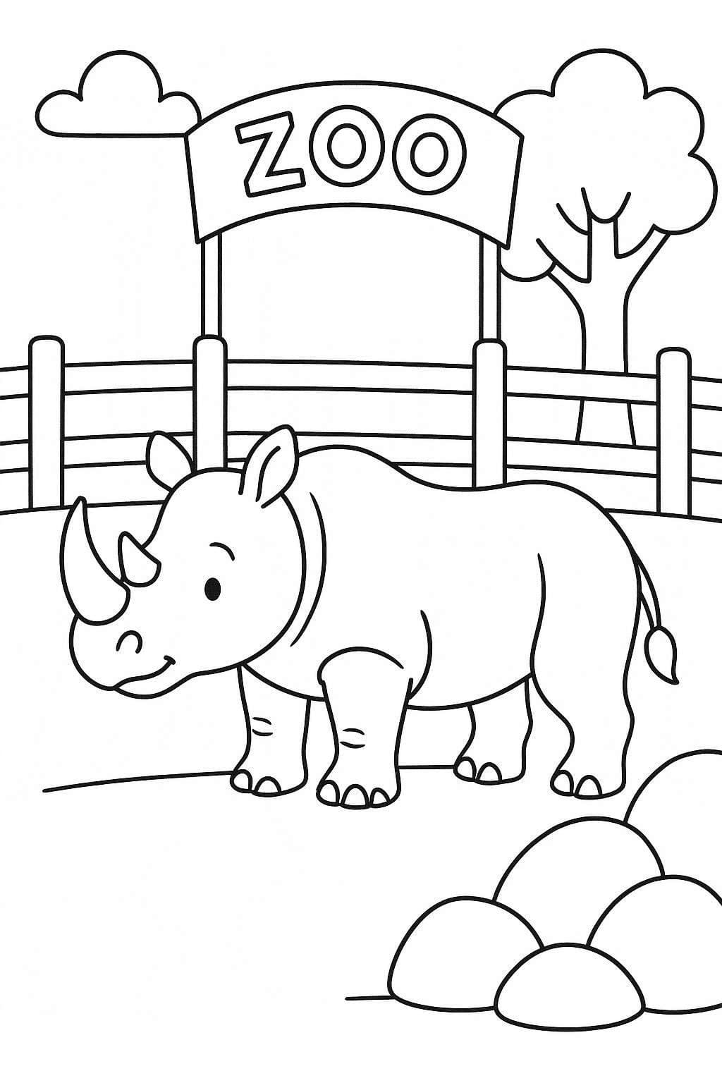 코뿔소 이미지 단순한