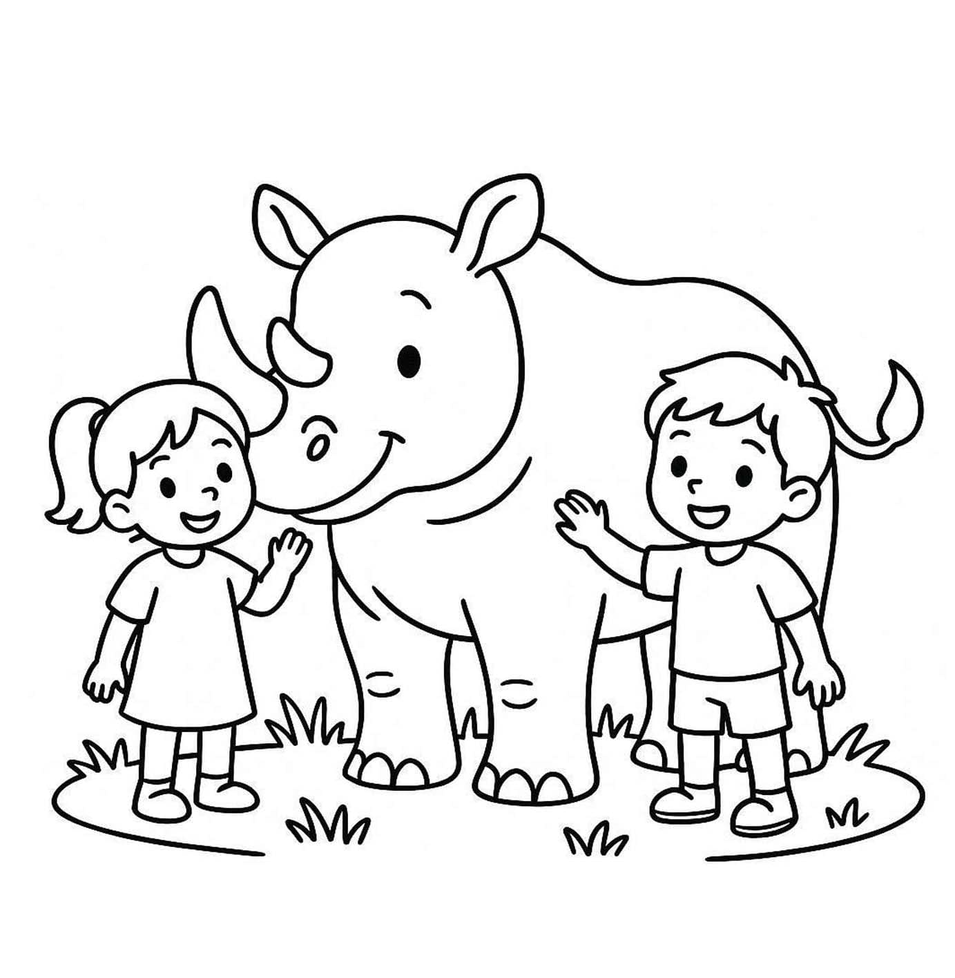 코뿔소 이미지 인쇄 가능