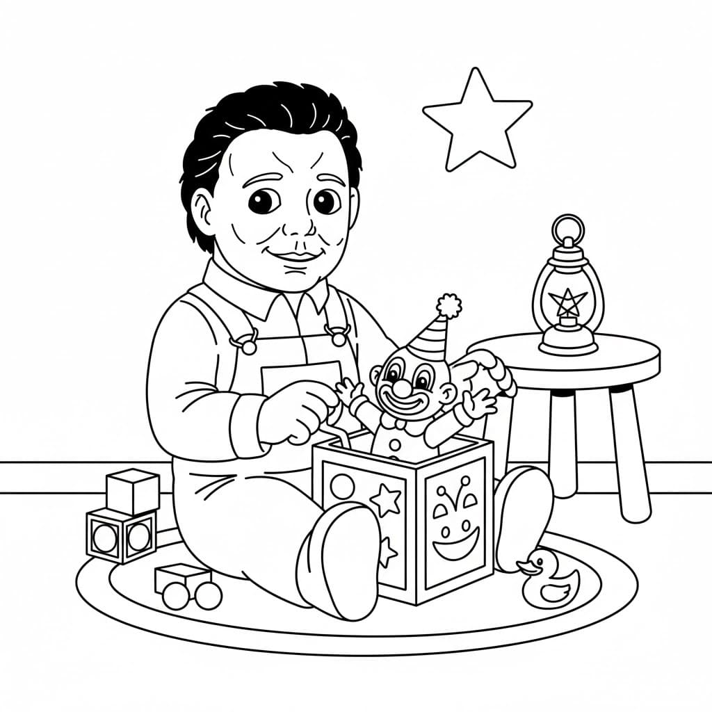 마이클 마이어스 3 색칠 마이클 마이어스 3