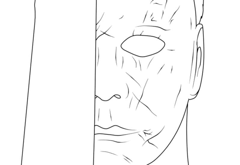 마이클 마이어스 얼굴 색칠 마이클 마이어스 얼굴