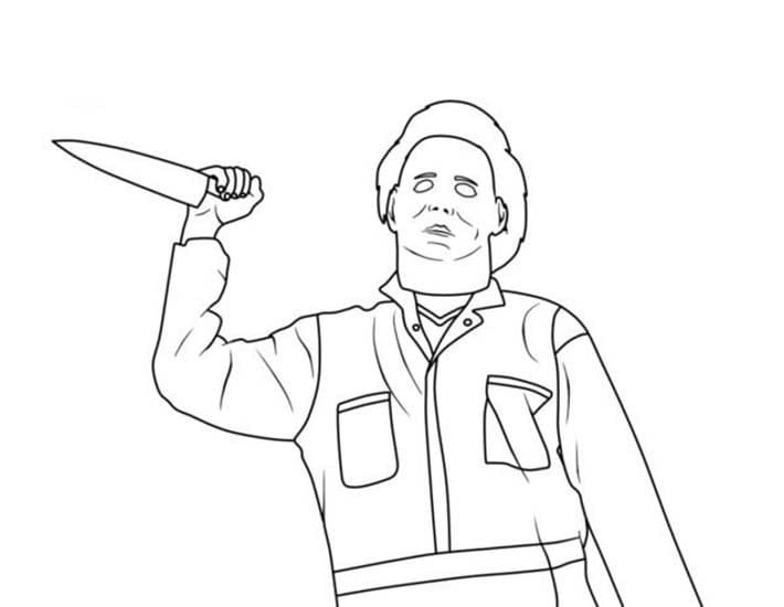 마이클 마이어스 그리다 색칠 마이클 마이어스 그리다