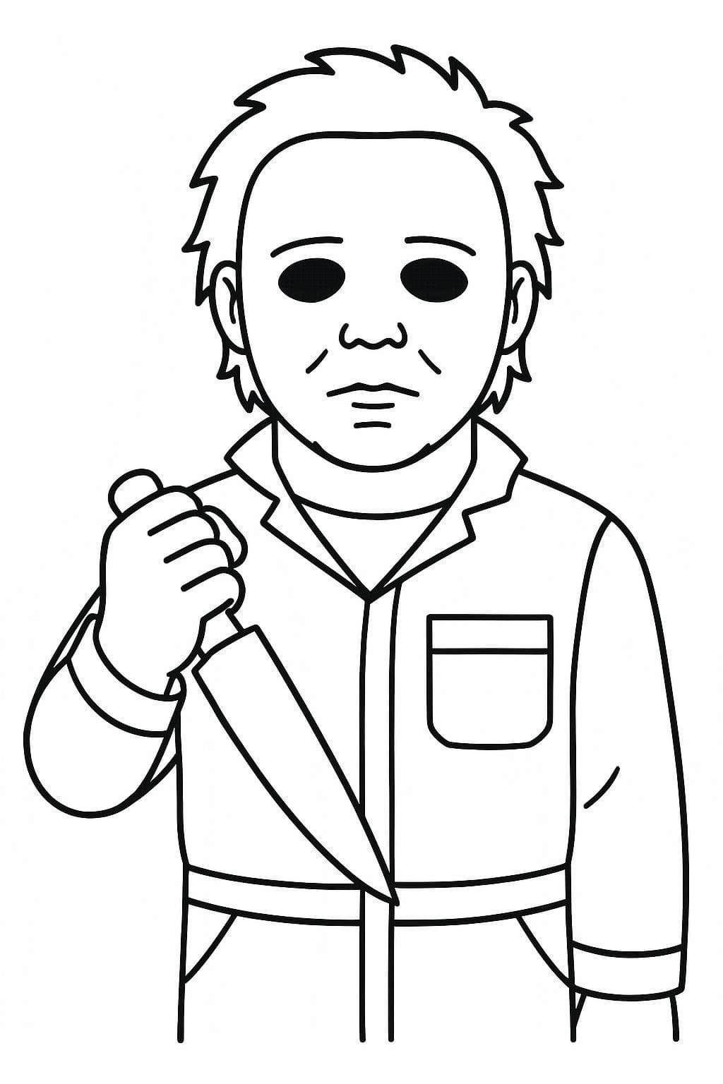 마이클 마이어스 이미지 단순한 색칠 마이클 마이어스 이미지 단순한