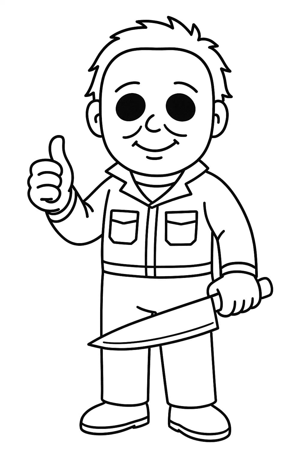 마이클 마이어스 인쇄 가능 색칠 마이클 마이어스 인쇄 가능