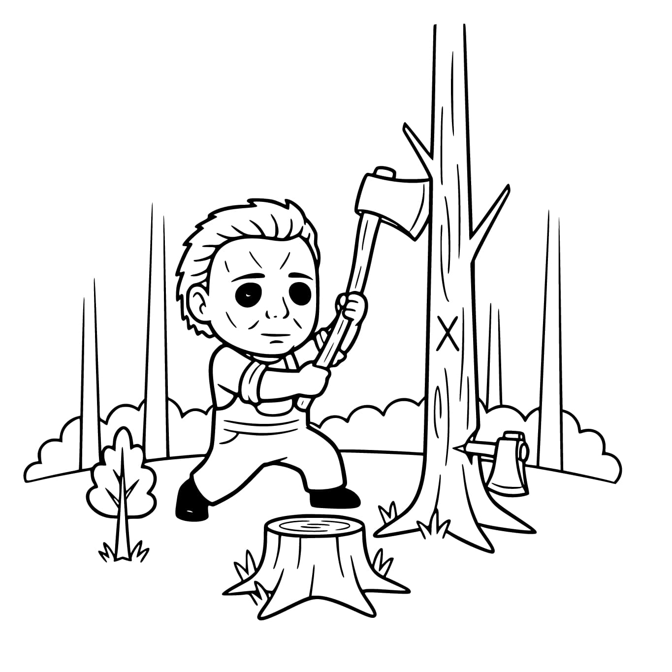 마이클 마이어스 무료로 색칠 마이클 마이어스 무료로