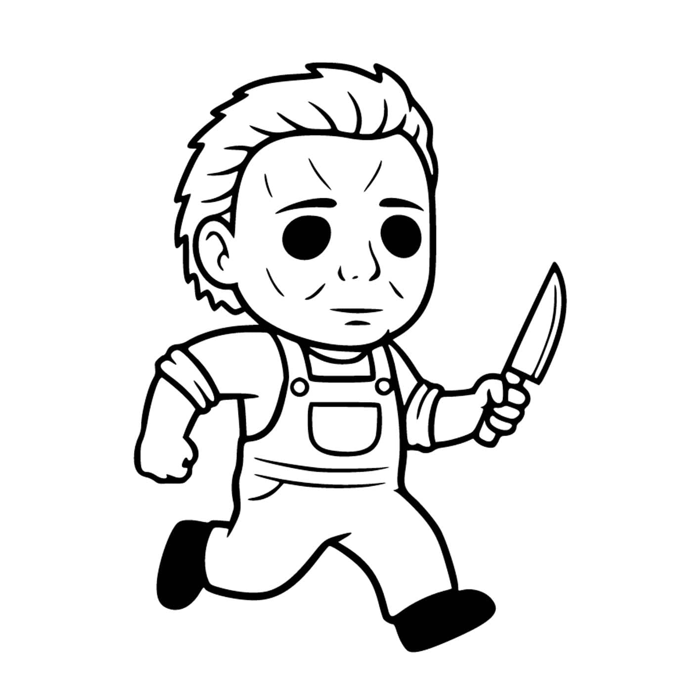 무료로 인쇄 가능 마이클 마이어스 색칠 무료로 인쇄 가능 마이클 마이어스