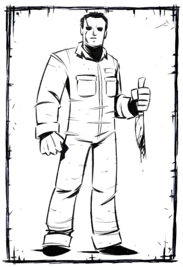 무료로 마이클 마이어스 색칠 무료로 마이클 마이어스