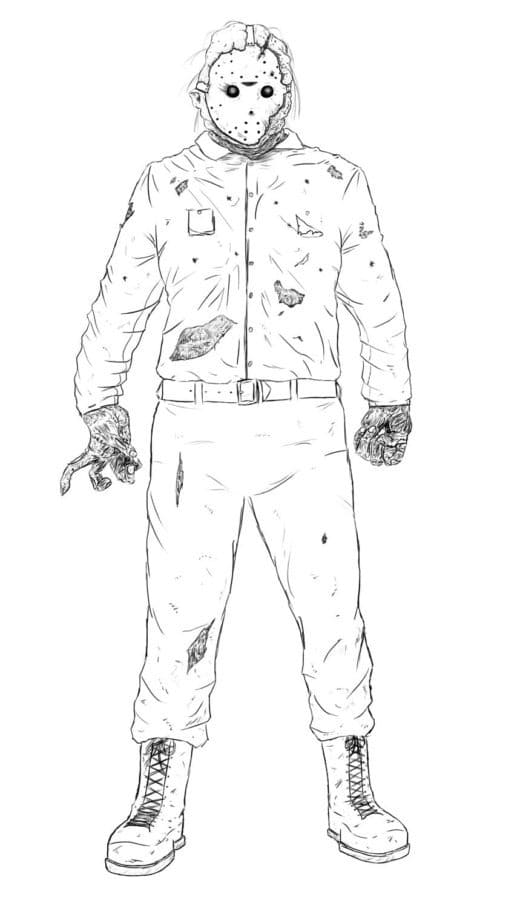 무서운 마이클 마이어스 색칠 무서운 마이클 마이어스