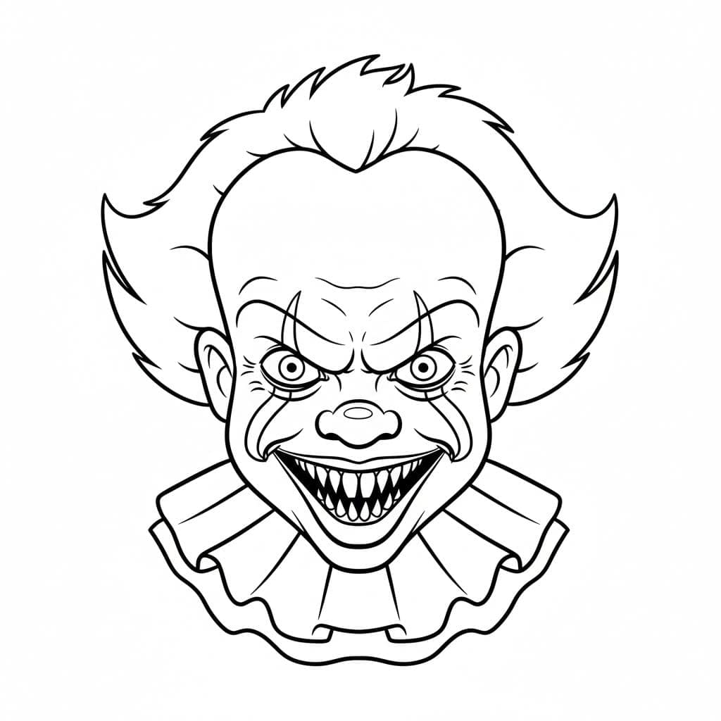 페니와이즈 얼굴 색칠 페니와이즈 얼굴