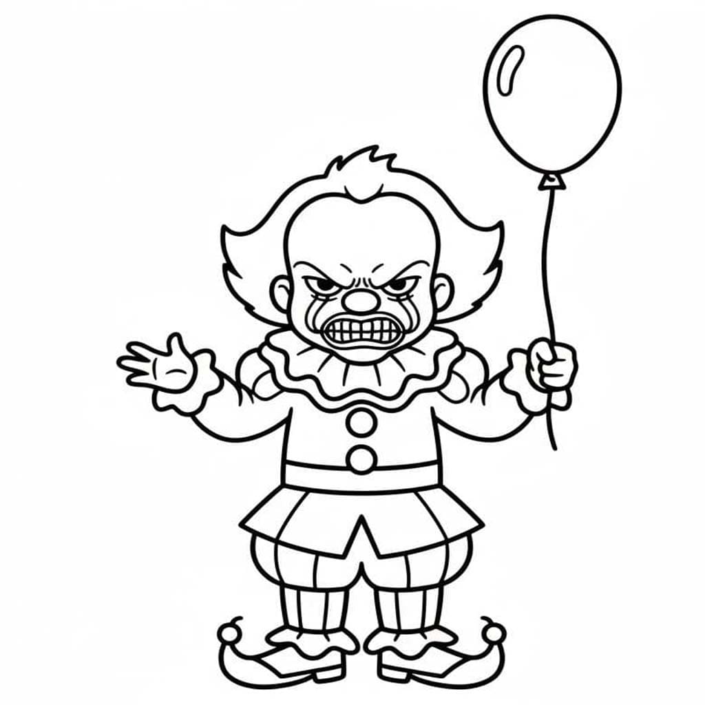 페니와이즈 이미지 쉬운 색칠 페니와이즈 이미지 쉬운