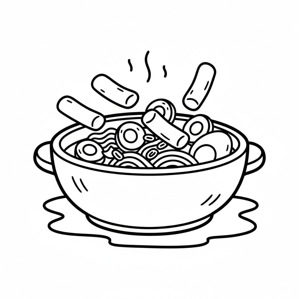 떡볶이 이미지 단순한
