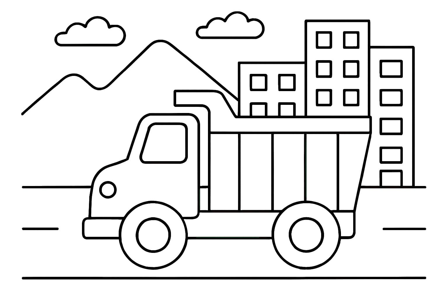 덤프 트럭 이미지 쉬운