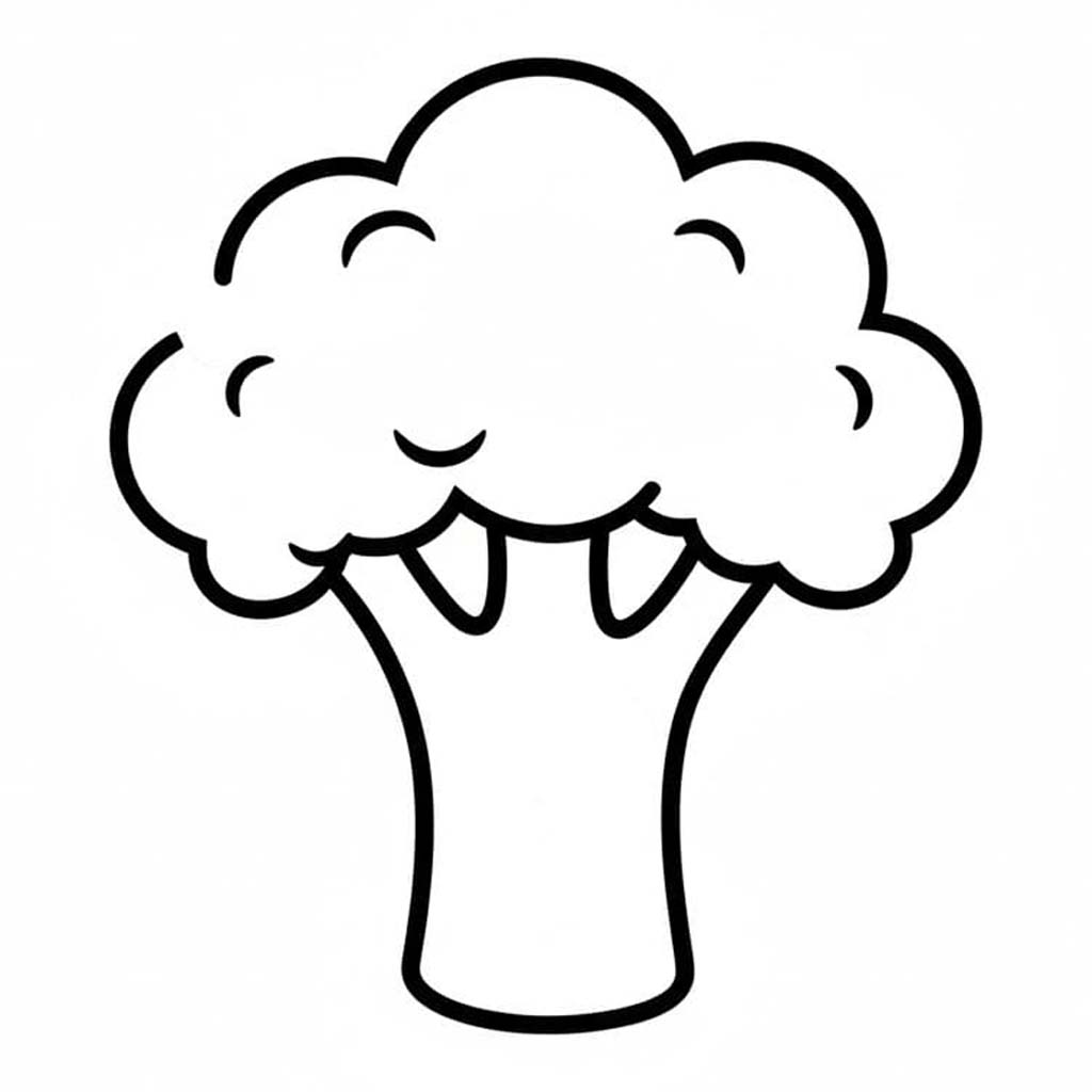 그리다 브로콜리 인쇄 가능