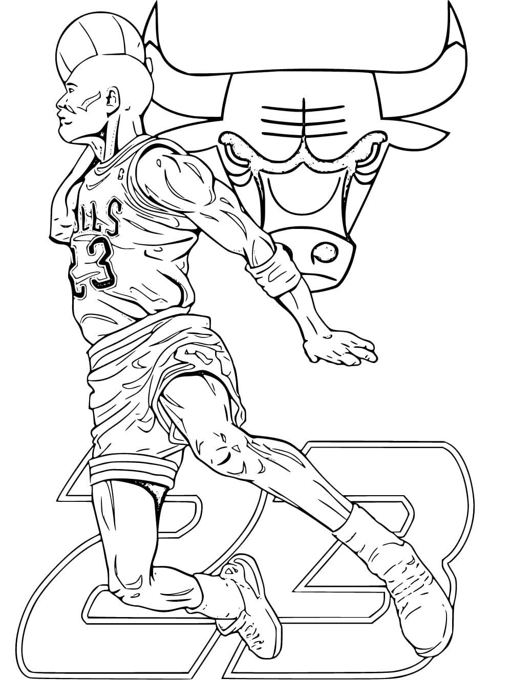 그리다 마이클 조던 무료로 인쇄 가능