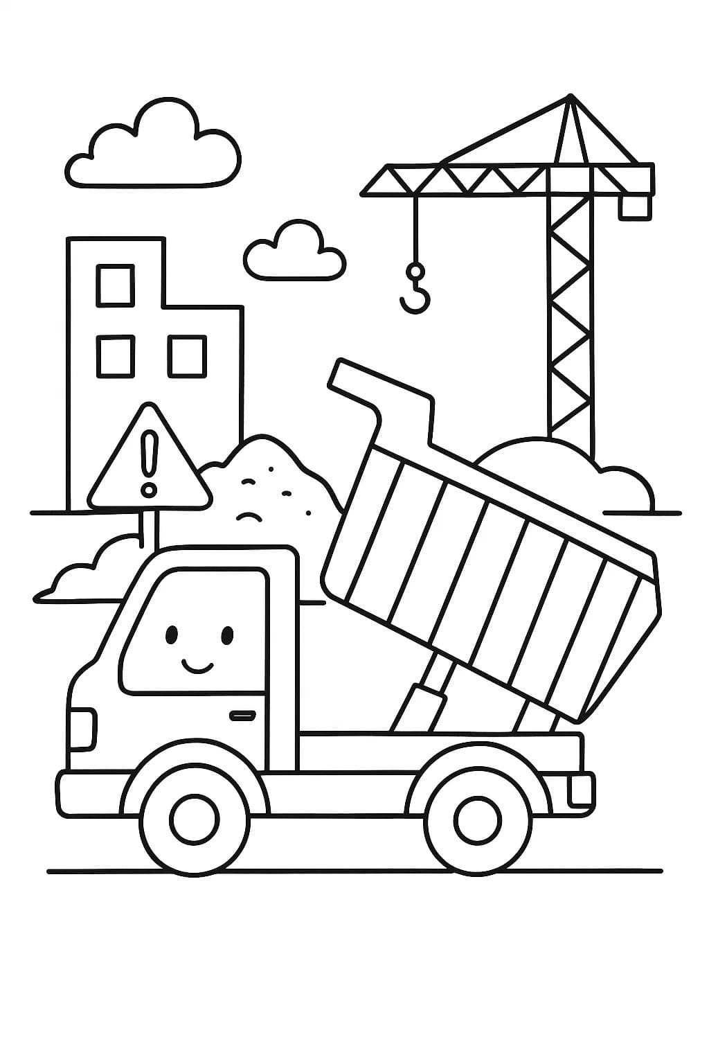 이미지 덤프 트럭 단순한