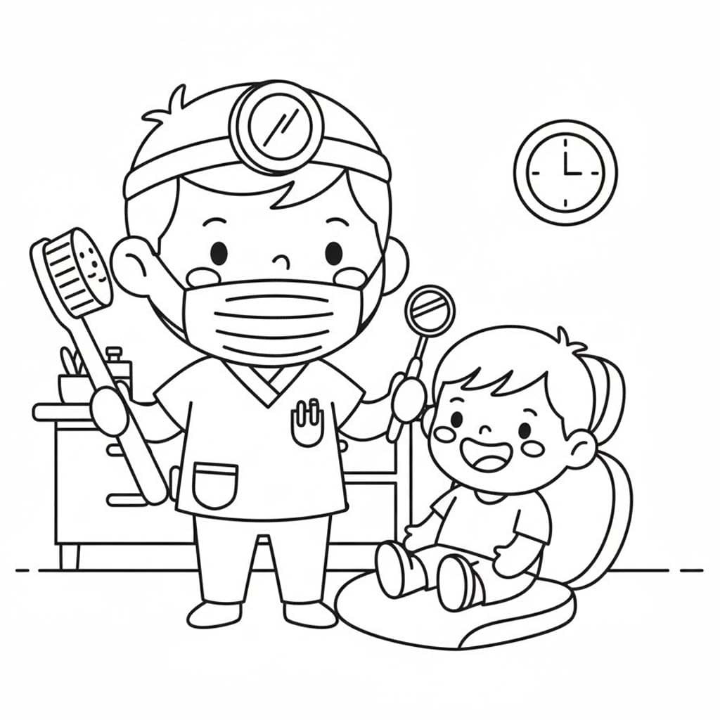 치과 의사 귀여운