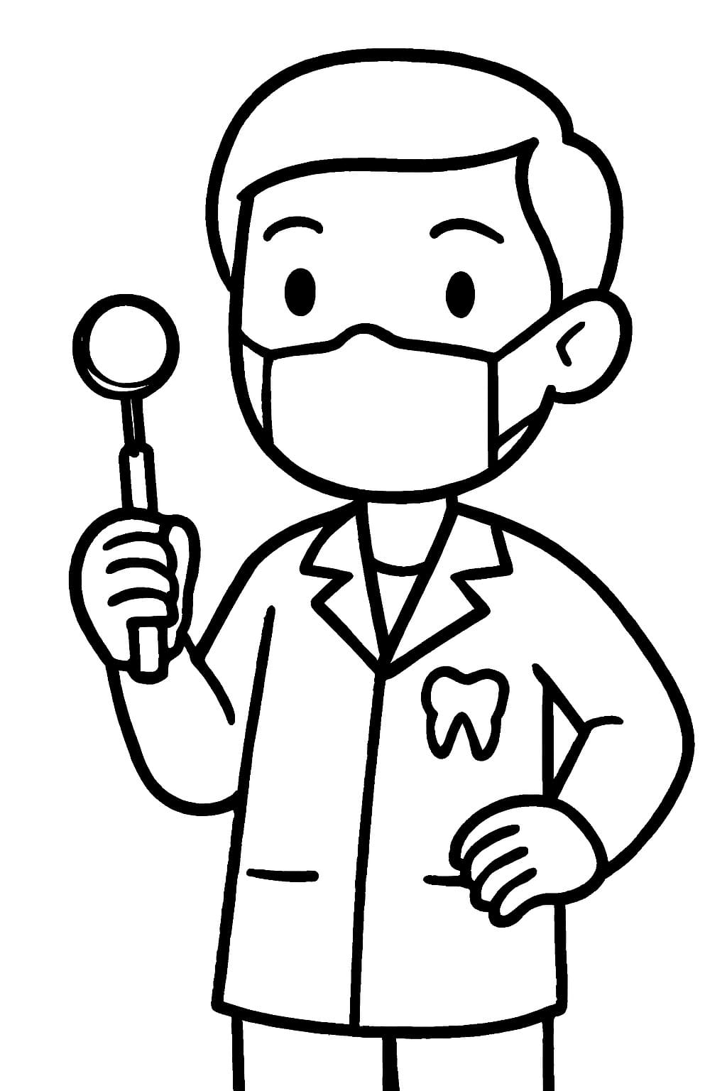 치과 의사 이미지 단순한