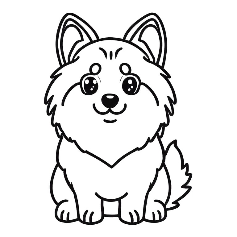 에스키모 개의 색칠하기놀이