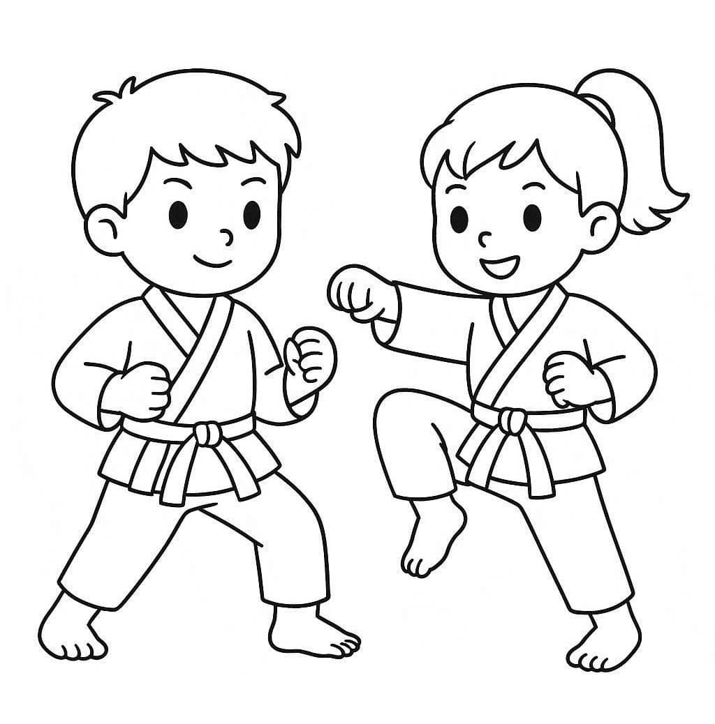 가라테 색칠하기놀이